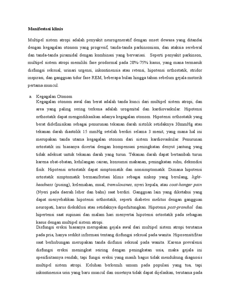 Shy Drager Syndrome PDF