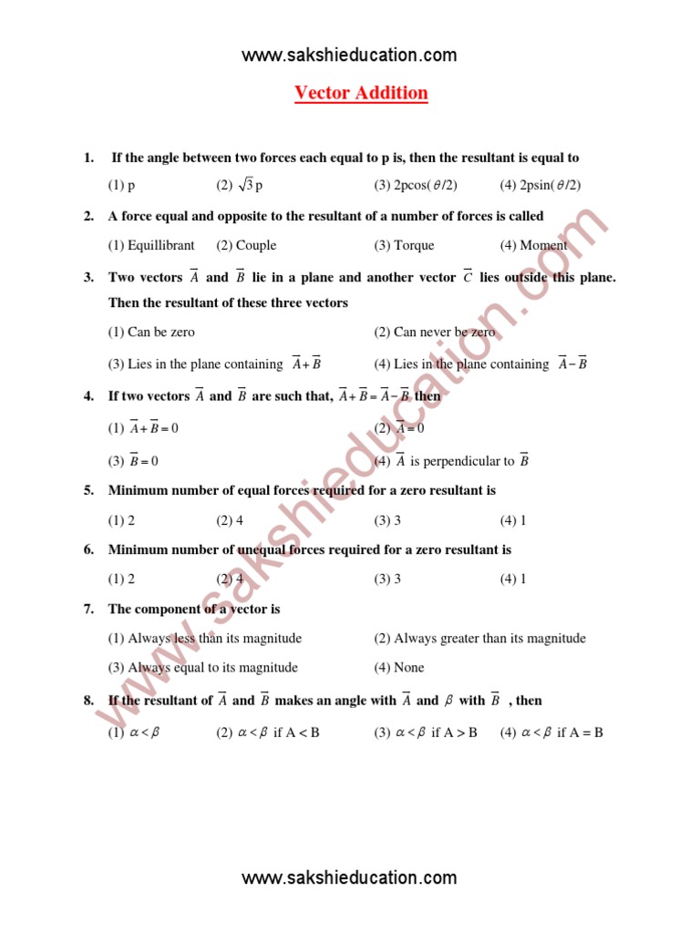 Vectoraddition Addition PDF | PDF