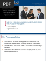 0302 SAP EWM Lessons Learned Case Studies From The Warehouse Floor