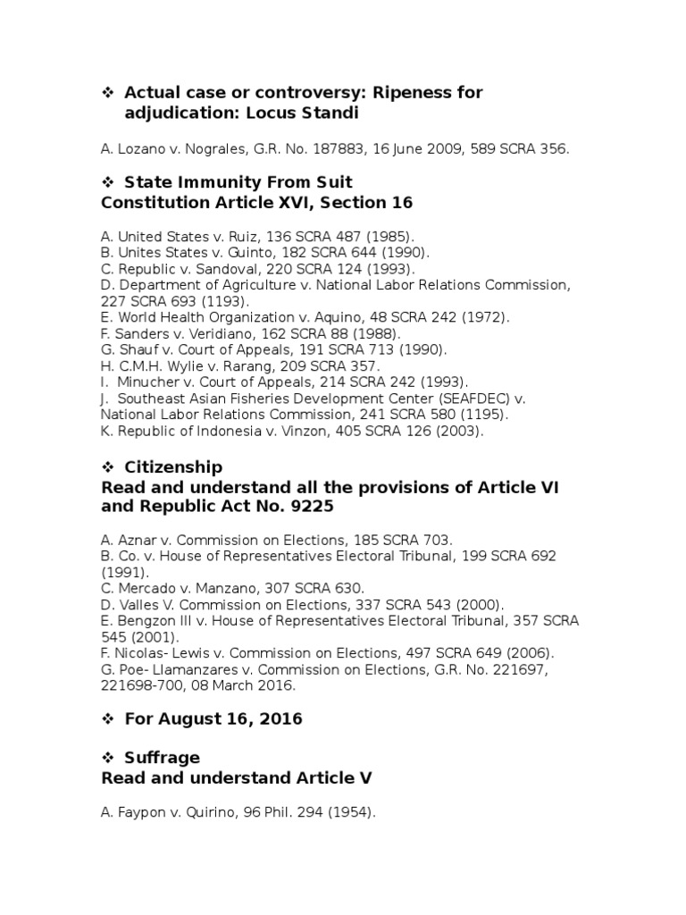 Actual Case or Controversy PDF Standing (Law) Sovereign Immunity