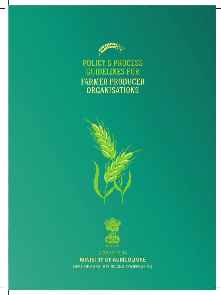 Farmer Producer Organisation Feasibility Study Agriculture
