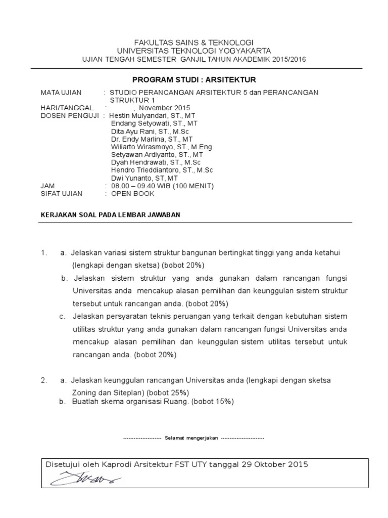 Soal Ujian Uts Stupa 5 Dan Ps 1