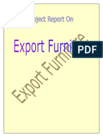 A Project Report On Furniture Export