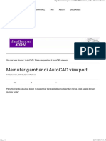 Memutar Gambar Di AutoCAD Viewport