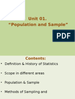 Unit 01. "Population and Sample"