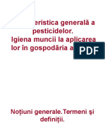 Caracteristica Generala a Pesticidelor