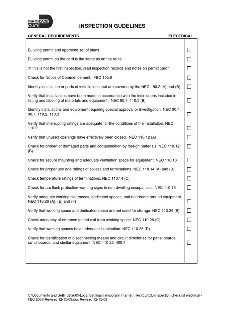 Electrical Inspection Electrical Wiring Building Technology