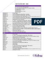 Kellogg Key Recruiting Dates 2015-2016