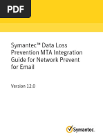 Symantec DLP 12.0 Email Prevent MTA Integration Guide