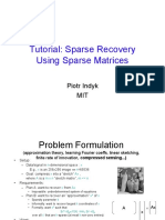 Sparse Recovery (Sparse Matrices)