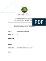 University College of Technology & Innovation: Ee001-3-1-Analysis of Circuits