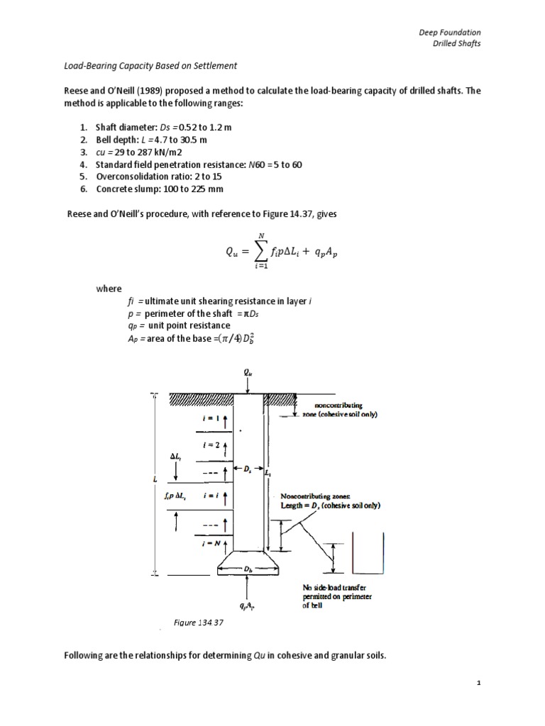 Deep Foundation - Drilled Shafts | PDF | Deep Foundation | Infrastructure
