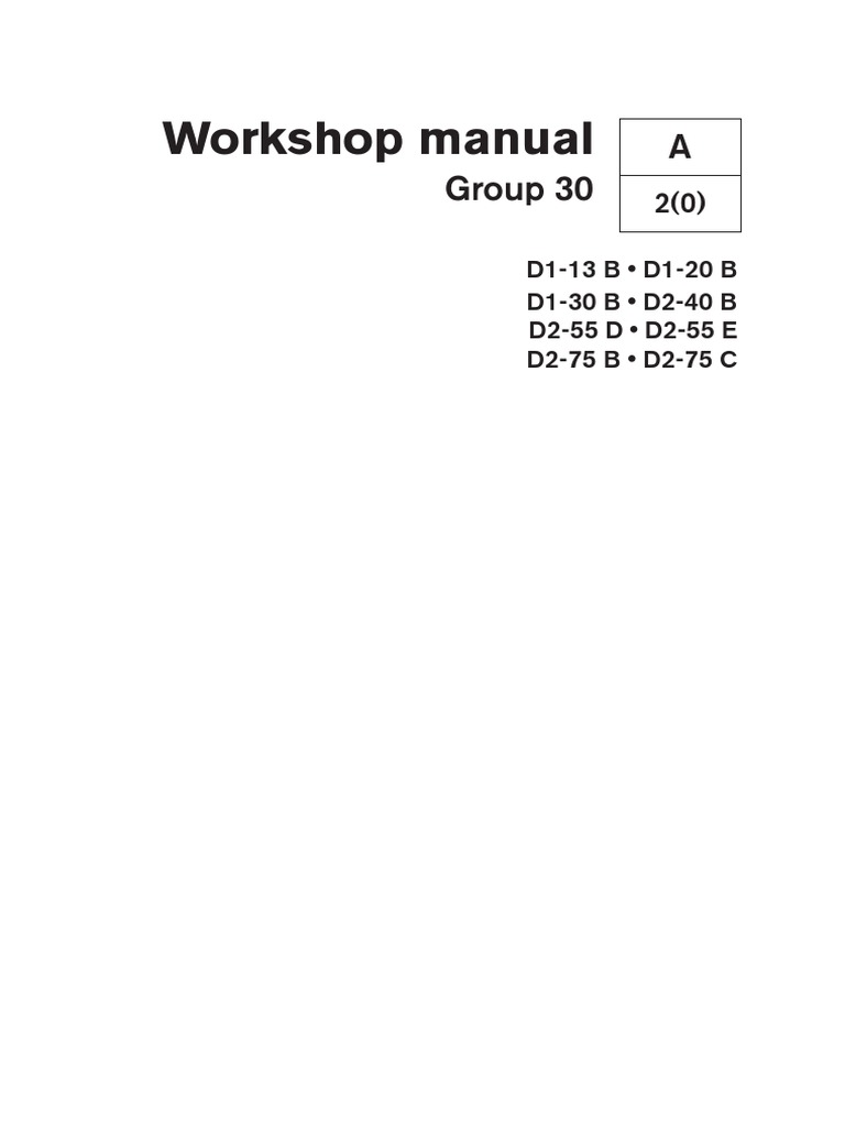 Workshop Manual D1, D2 | PDF | Electrical Connector | Battery (Electricity)