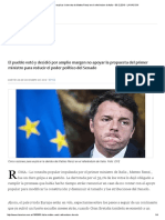 Cinco Razones Para Explicar La Derrota de Matteo Renzi en El Referéndum de Italia - 06.12