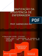 SISTEMATIZAÇÃO DA ASSISTÊNCIA DE ENFERMAGEM.ppt