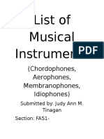 List of Musical Instruments