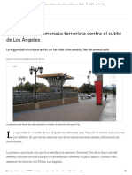 Investigan Una Amenaza Terrorista Contra El Subte de Los Ángeles - 06.12