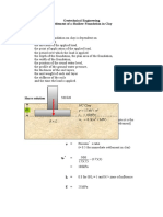 Shallow Foundation Settlement (Clay) - Tut 6