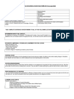 Use Complete Sentences in Responding To All of The Following Lesson Plan Elements