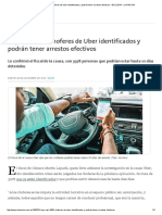 Hay Casi 4000 Choferes de Uber Identificados y Podrán Tener Arrestos Efectivos - 06.12