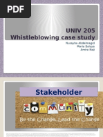 UNIV 205 Whistleblowing Case Study: Nusayba Abdelmagid Maria Baluya Amira Naji