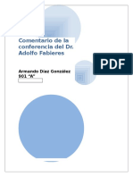 Comentario de La Conferencia Del Dr. Adolfo Fabieres