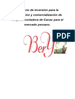 Proyecto de Inversión para La Elaboración y Comercialización de Maquina Cortadora de Cacao para El Mercado Peruano