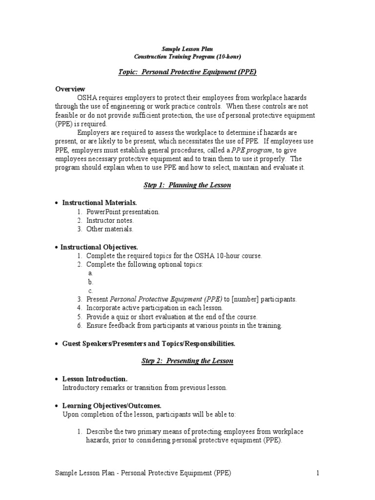 Ppe C Pdf Pdf Personal Protective Equipment Safety