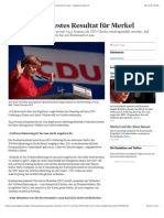 Zweitschlechtestes Resultat für Merkel - News International