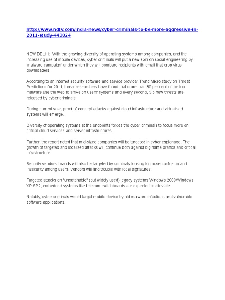 CyberCrime A | PDF | Cybercrime | Malware