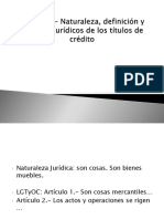 Títulos y Operaciones de Crédito - Unidad 2 "Naturaleza, Definición y Alcances Jurídicos de Los Títuos de Crédito"