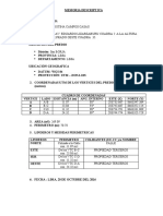 Memoria Descriptiva