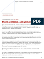 Diário Olímpico - Dia Quinze - Blog Do Dodô Azevedo