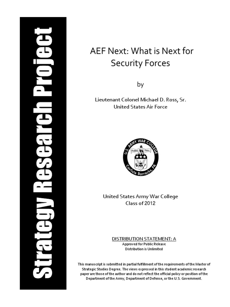 AEF Next: Future of Security Forces | PDF | United States Air Force ...