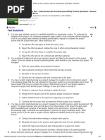 PMP Focus Area Test - Professional and Social Responsibility Practice Questions-Answer Key and Explanations