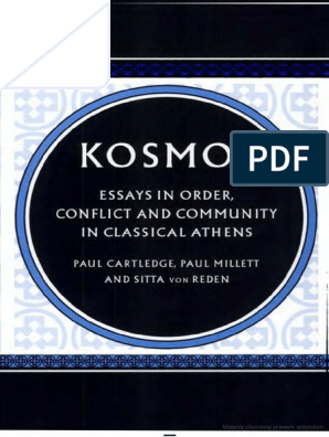 Paul Cartledge, Paul Millett, Sitta Von Reden Kosmos Essays in Order,  Conflict and Community in Classical Athens 2002 PDF | PDF