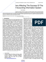 Analysis of Factors Affecting The Success of The Application of Accounting Information System PDF