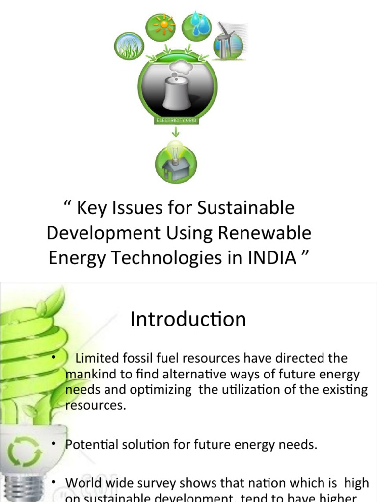 Key Issues in India's Renewable Energy | PDF | Renewable Energy | Wind ...