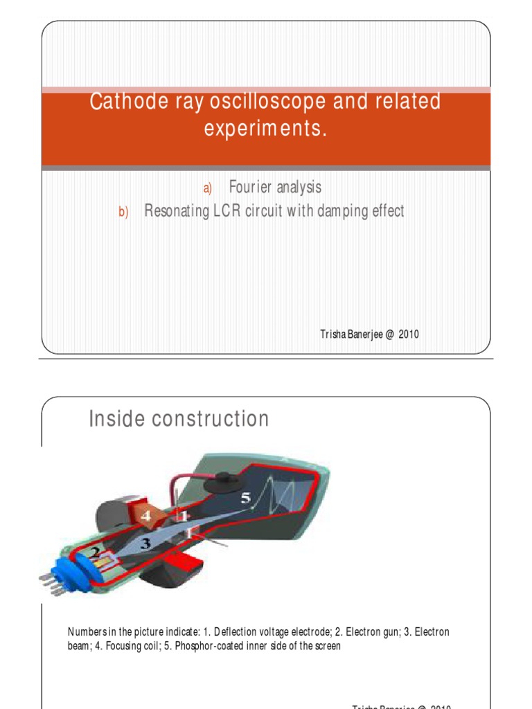 Cathode Ray Oscilloscope and Related Experiments PDF Electrical