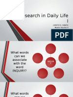 Research and Inquiry in Daily Life