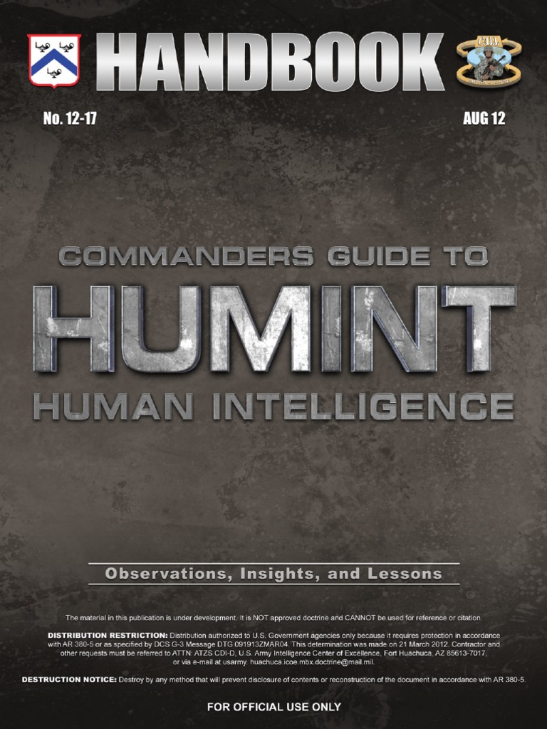 Commanders Guide to HUMINT Operations | PDF