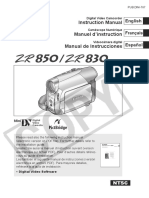 Canon Zr850 Camcorder User Manual