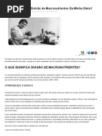 Aprenda a Montar Sua Dieta