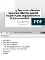 RECON2005 Schneider Hardening Registration Number Protection Schemes Against Reverse Code Engineering With Multi Threaded Petri Nets