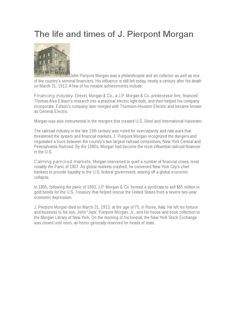 Jp Morgan Pdf J P Morgan J P Morgan Co