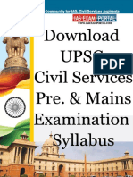 UPSC Civil Services Examination Syllabus PDF