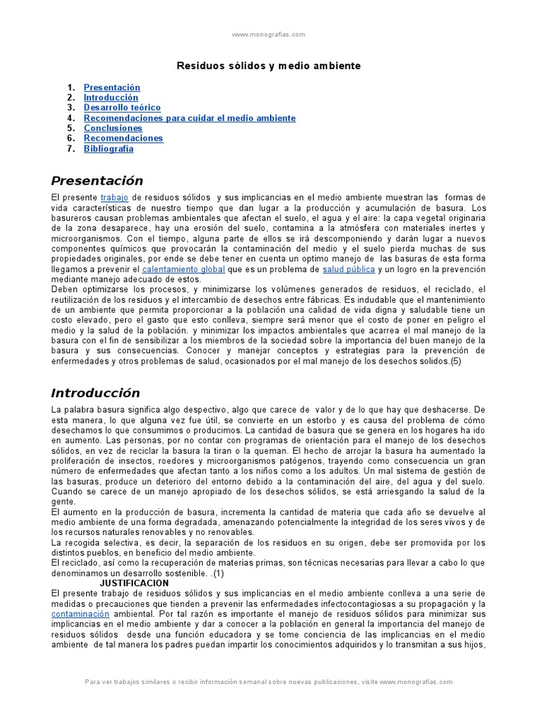 Manejo de Residuos y Cuidado Ambiental | PDF | Residuos | Contaminación