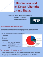 How Does Recreational and Prescription Drugs Affect The Body and Brain