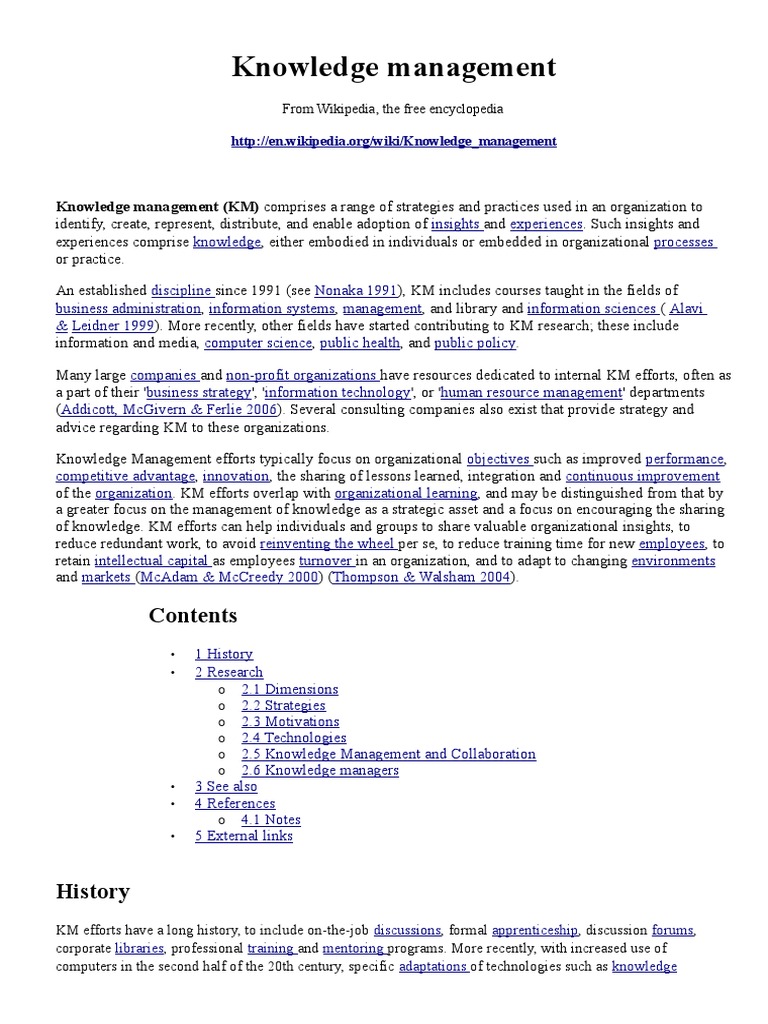 Understanding Knowledge Management Strategies | PDF | Knowledge ...