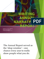 Annual Narrative Writing